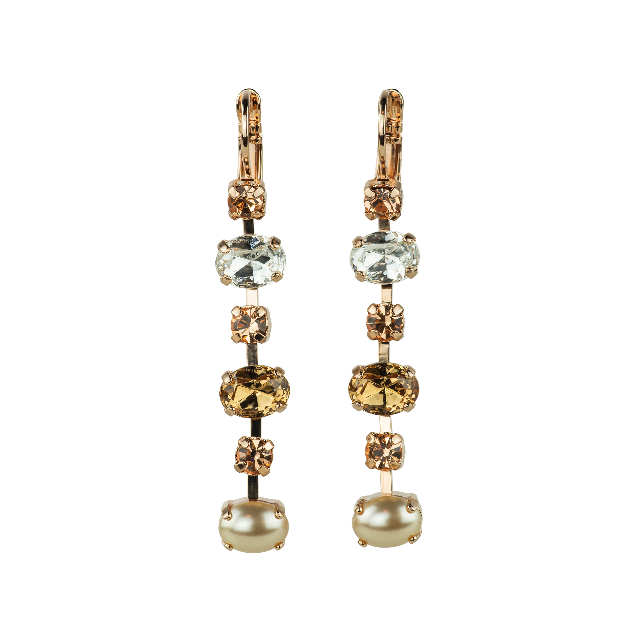 Small Oval and Round Leverback Earrings "Barbados" *Preorder*