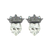 Princess Heart Post Earrings in Clear  *Custom*