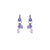 Petite Flower Dangle Leverback Earrings in "Wildberry"  *Custom*