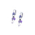 Petite Flower Dangle Leverback Earrings in "Wildberry"  *Custom*