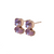 Double Stone Marquise and Round Post Earrings in Sun-Kissed "Lavender" *Custom*