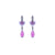 Petite Heart Dangle Leverback Earrings in "Wildberry" *Preorder*