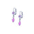 Petite Heart Dangle Leverback Earrings in "Wildberry" *Preorder*