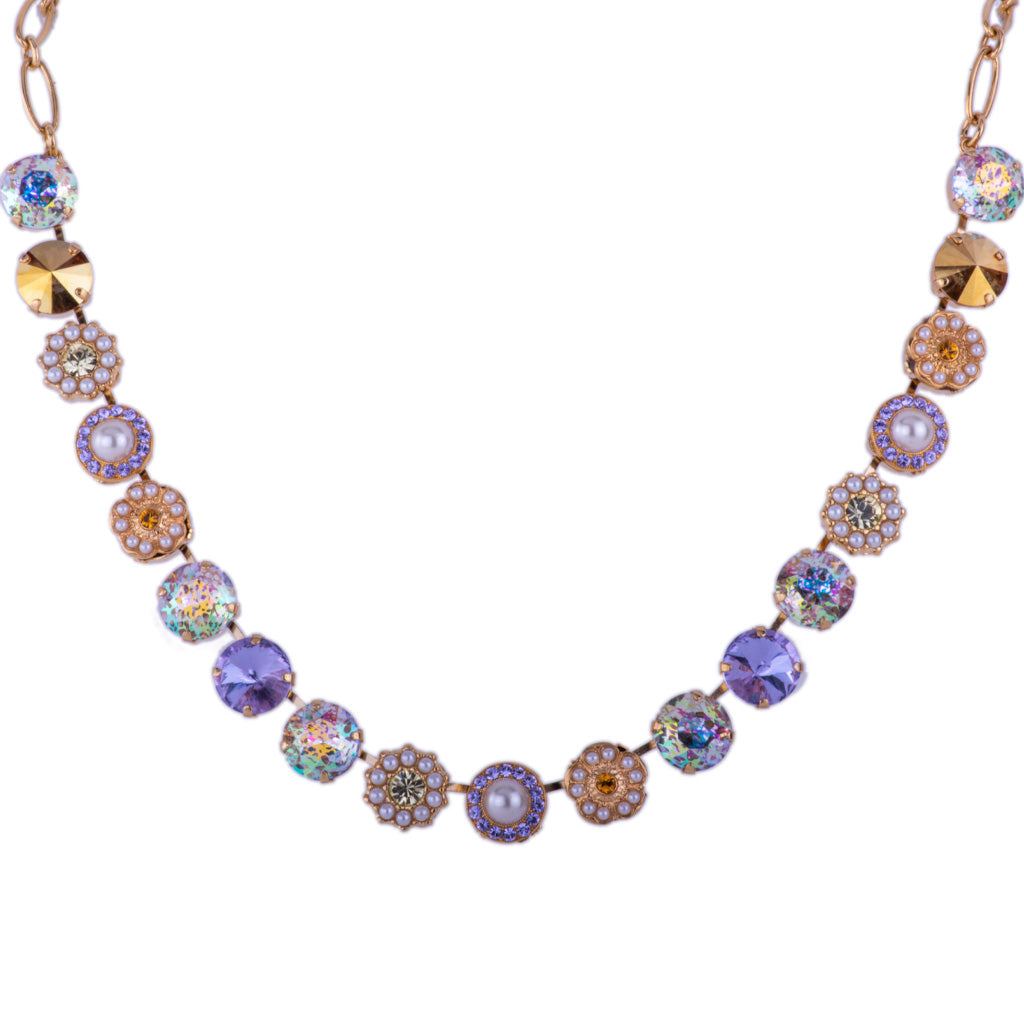 Large Rosette Rivoli Necklace in "Dawn" *Custom*
