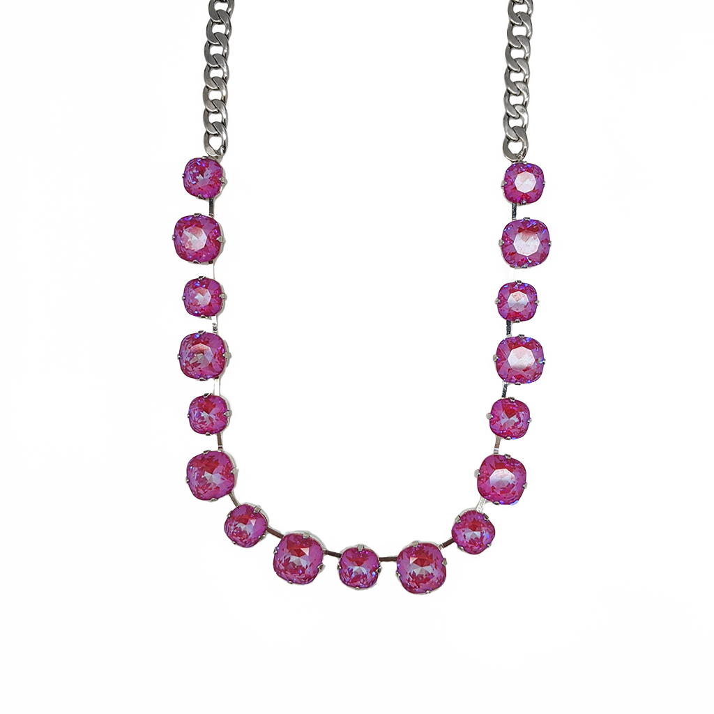 Small and Large Cushion Cut Necklace in Sun-Kissed "Blush" *Preorder*