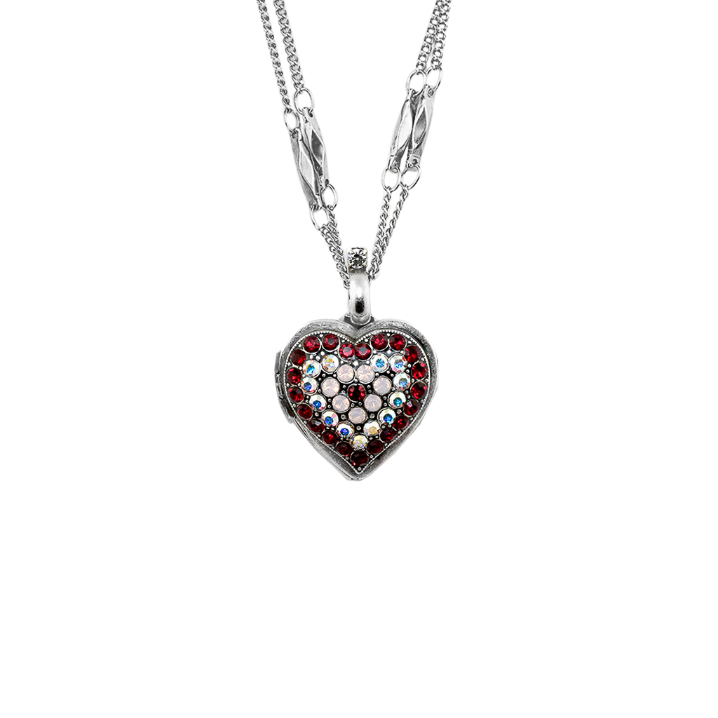 Encrusted Heart Locket Pendant in "True Romance" *Custom*