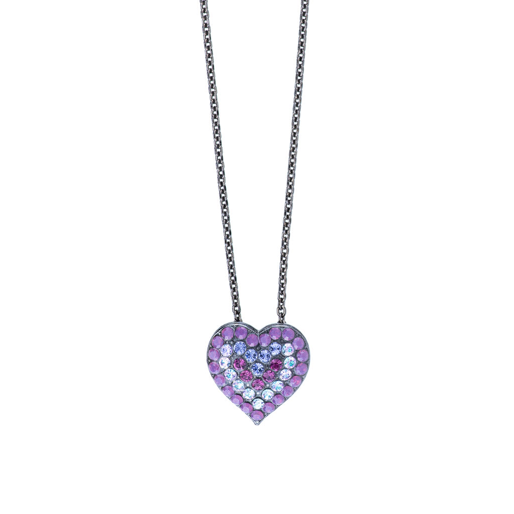 Pavé Heart Pendant in "WIldberry"  *Custom*
