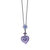 Heart and Petite Flower Pendant in "Wildberry" *Custom*