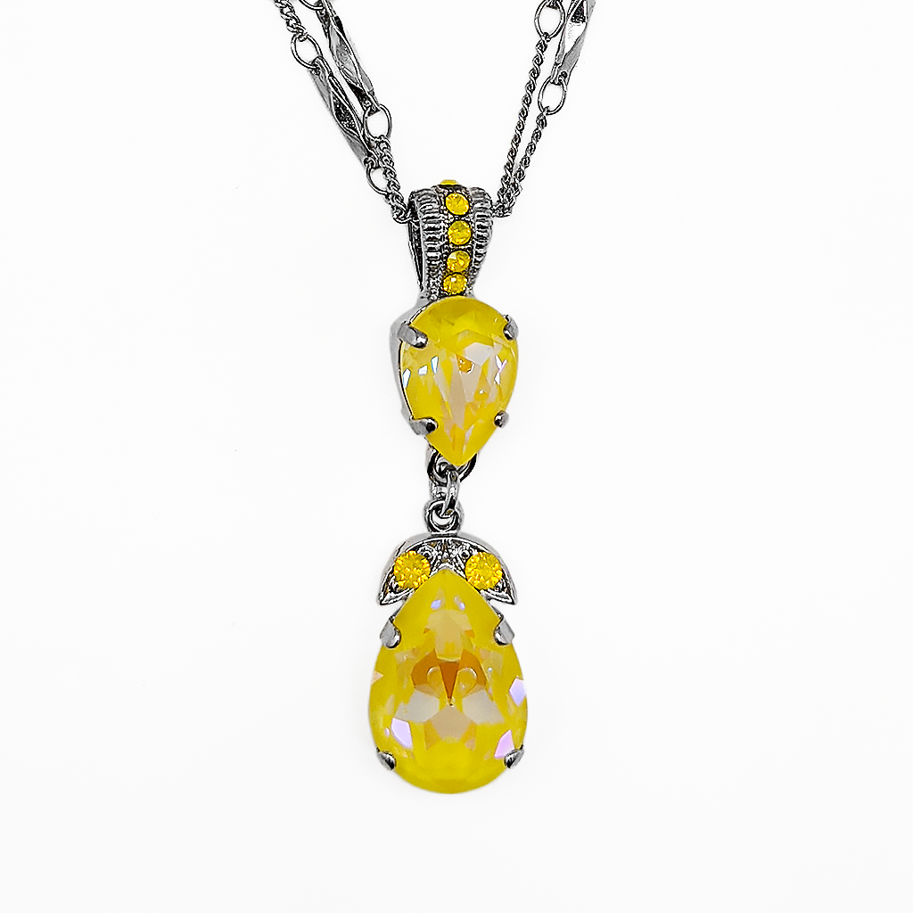 Double Pear Pendant in Sun-Kissed "Sunshine" *Custom*