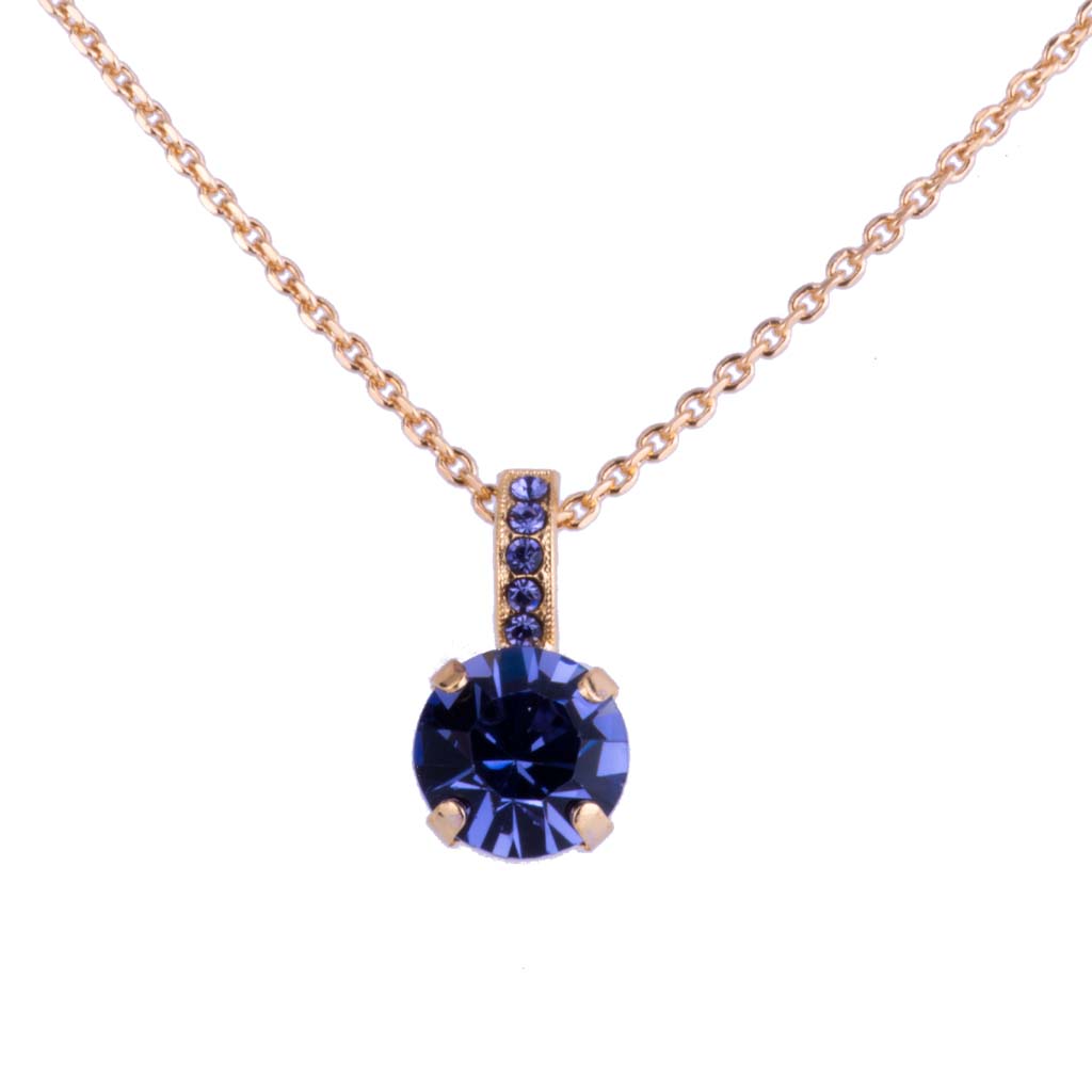 Large Embellished Single Stone Pendant in "Tanzanite" *Custom*