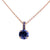 Large Embellished Single Stone Pendant in "Tanzanite" *Custom*
