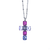 Lovable Emerald Cut Cross Pendant in "Wildberry" *Custom*