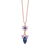 Ornate Marquise & Flower Dangle Pendant in "Wildberry" *Custom*