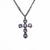 Flower Cross Pendant in Sun-Kissed "Midnight" *Custom*