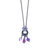 Petite Flower Circle Dangle Pendant in "Wildberry" *Preorder*
