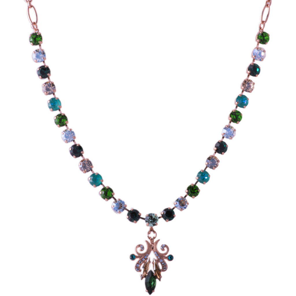Medium Necklace With Filigree Dangle in "Circle of Life" *Custom*