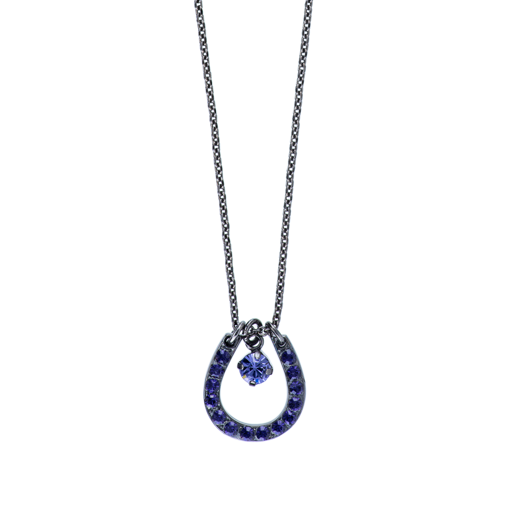Horseshoe Pendant with Dangle "Wildberry" *Custom"