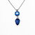 Double Stone Cushion Cut and Pear Pendant in Sun-Kissed "Capri" *Custom*