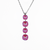 Four Stone Small and Large Cushion Cut Pendant in Sun-Kissed "Blush" *Custom*