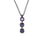 Medium Three Stone Pendant in Sun-Kissed "Midnight" *Preorder*