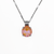 Large Round Single Stone Pendant in Sun-Kissed "Peach" *Custom*