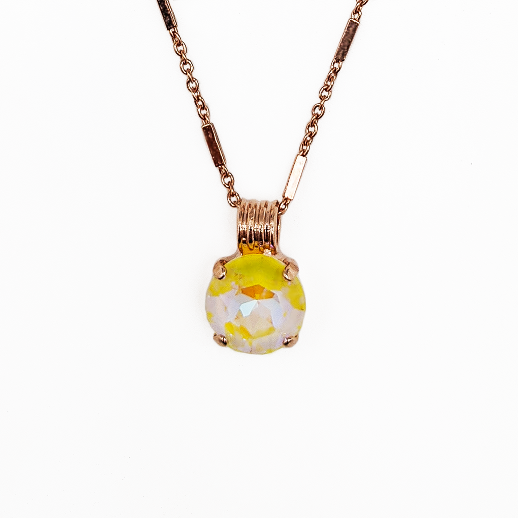 Large Round Single Stone Pendant Sun-Kissed "Sunshine" *Custom*