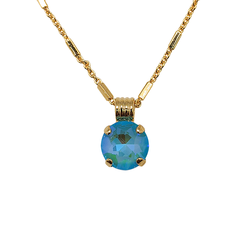 Large Single Stone Pendant in Sun-Kissed "Aqua" *Custom*