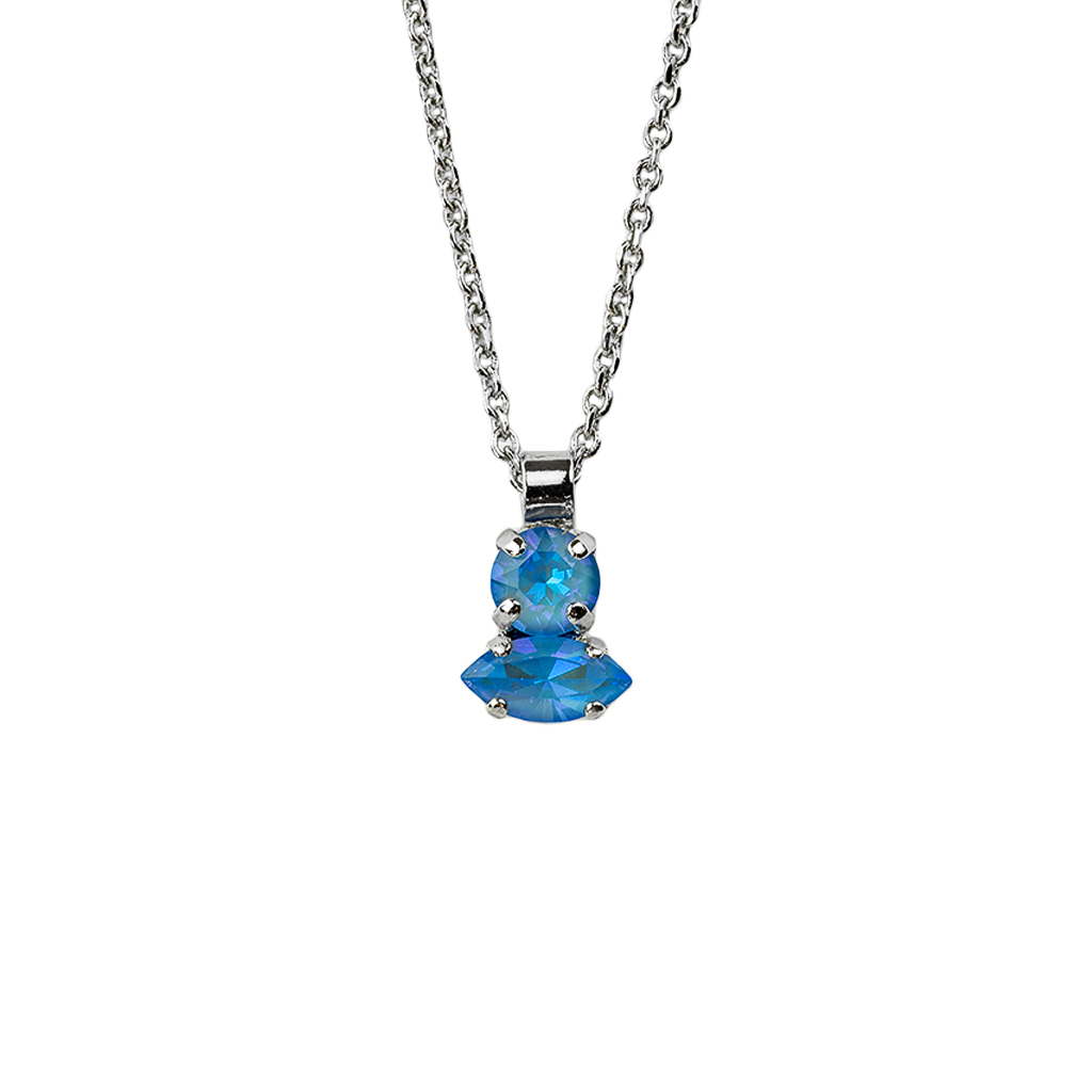 Double Stone Pendant in Sun-Kissed "Ocean" *Custom*