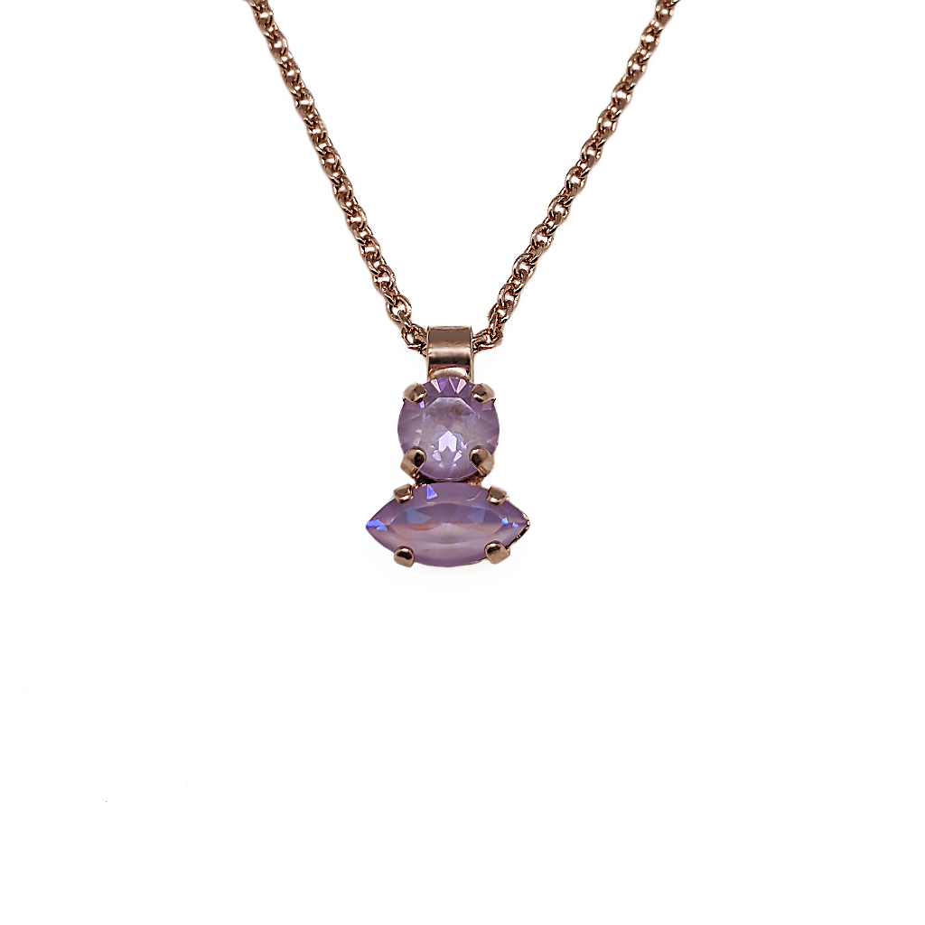 Double Stone Pendant in Sun-Kissed "Lavender" *Custom*