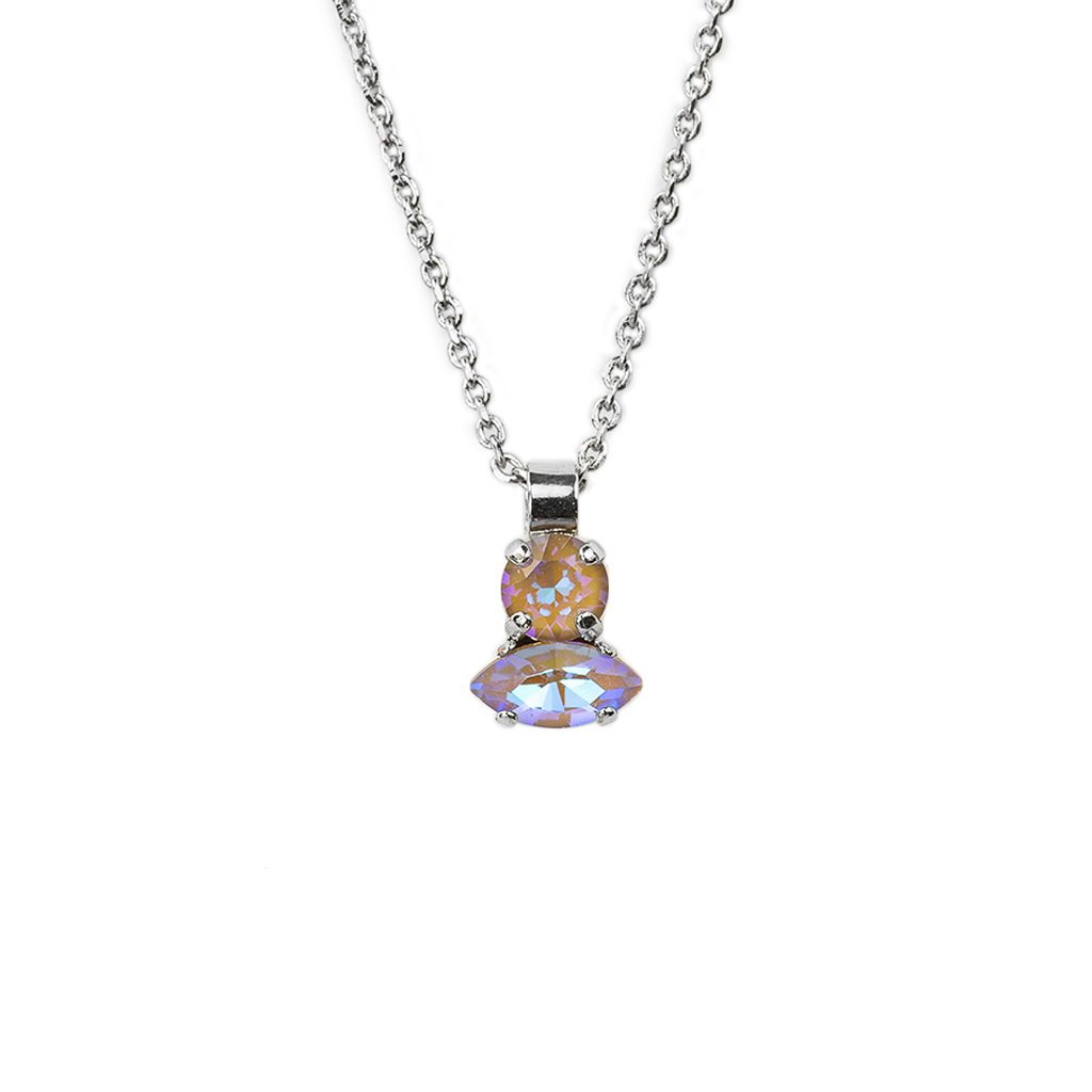Double Stone Pendant in Sun-Kissed "Twilight" *Custom*
