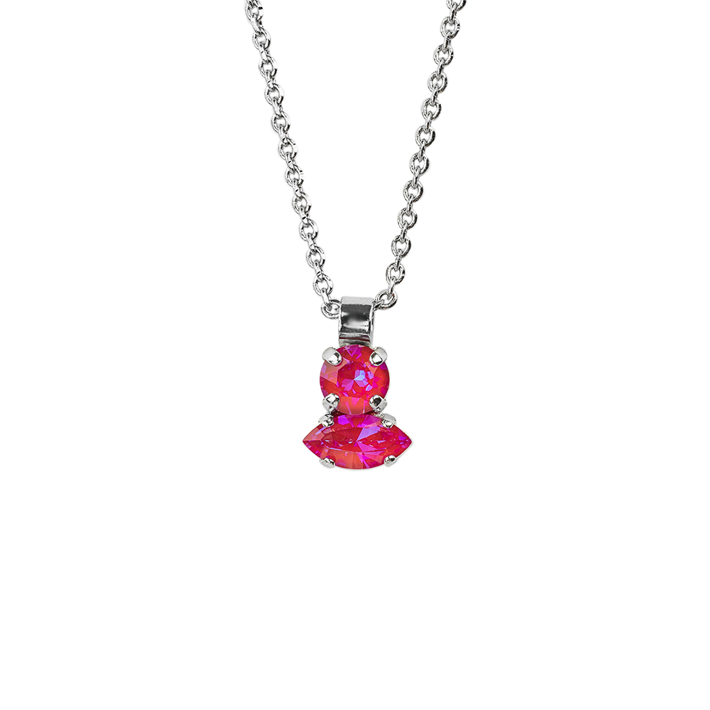 Double Stone Pendant in Sun-Kissed "Blush" *Custom*