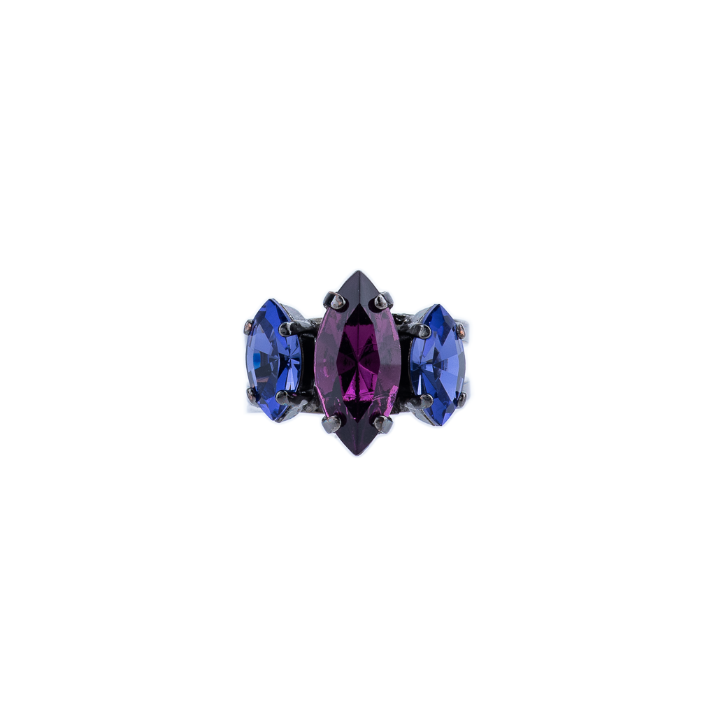Triple Marquise Stone Adjustable Ring in "Wildberry" *Custom*