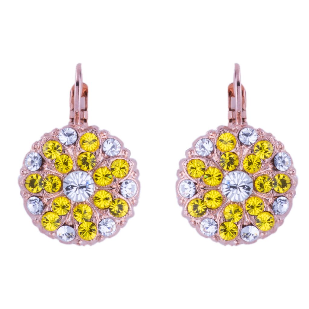 Guardian Angel Leverback Earrings in "Fields of Gold"  *Custom*