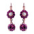 Medium Flower Leverback Earrings With Drop in "Roxanne" *Custom*