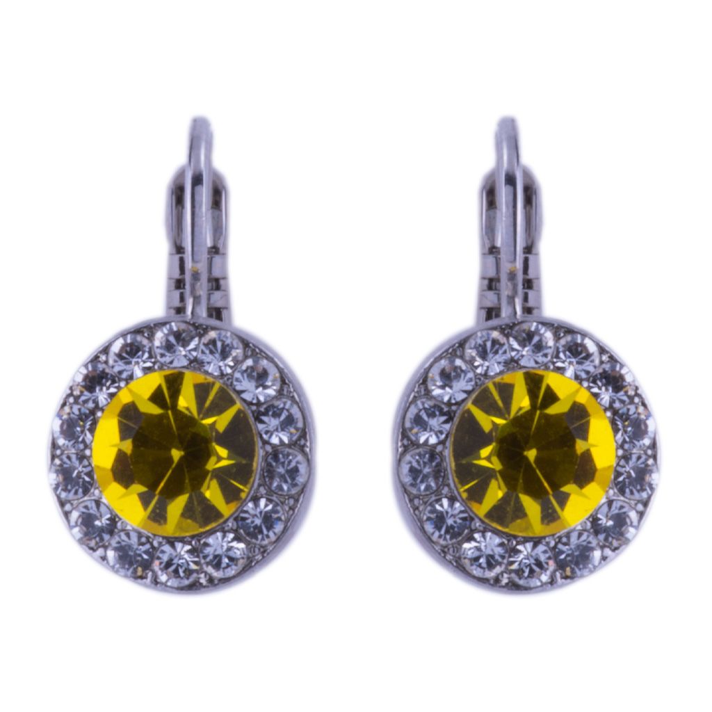 Medium Pavé Leverback Earrings in "Fields of Gold"  *Custom*