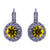 Medium Pavé Leverback Earrings in "Fields of Gold"  *Custom*