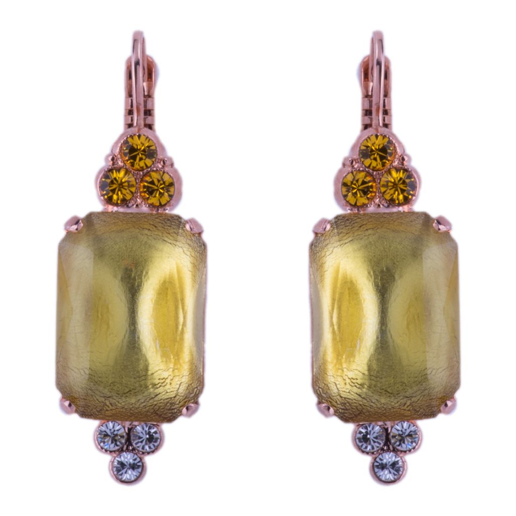 Extra-Luxurious Emerald and Trio Cluster Leverback Earrings in "Fields of Gold" *Custom*