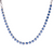 Small Everyday Necklace in "Royal Blue" - Antiqued Silver