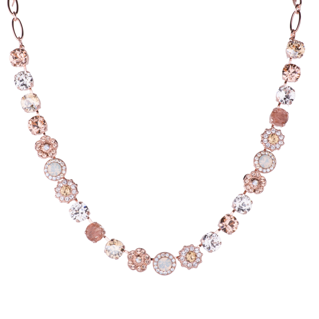 Large Elemental Necklace in "Peace - Rose Gold