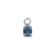 Small Emerald Charm -Choose Your Color- Rhodium