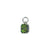 Small Emerald Charm -Choose Your Color- Rhodium