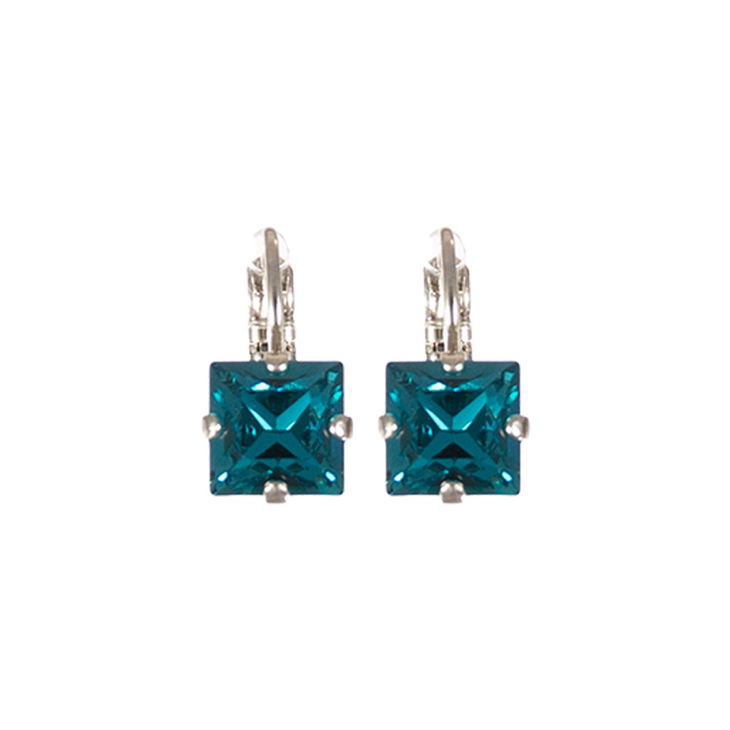 Square Stone Earrings in "Indocolite" *Custom*