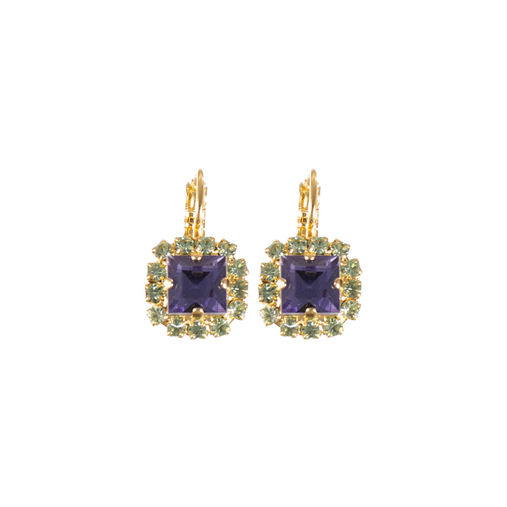 Square Halo Earrings in "Lavender Mist" *Custom*