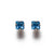 Square Post Earrings in "Aquamarine" *Custom*