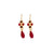 Diamond Cluster Earrings in "Cranberry Crush" *Custom*