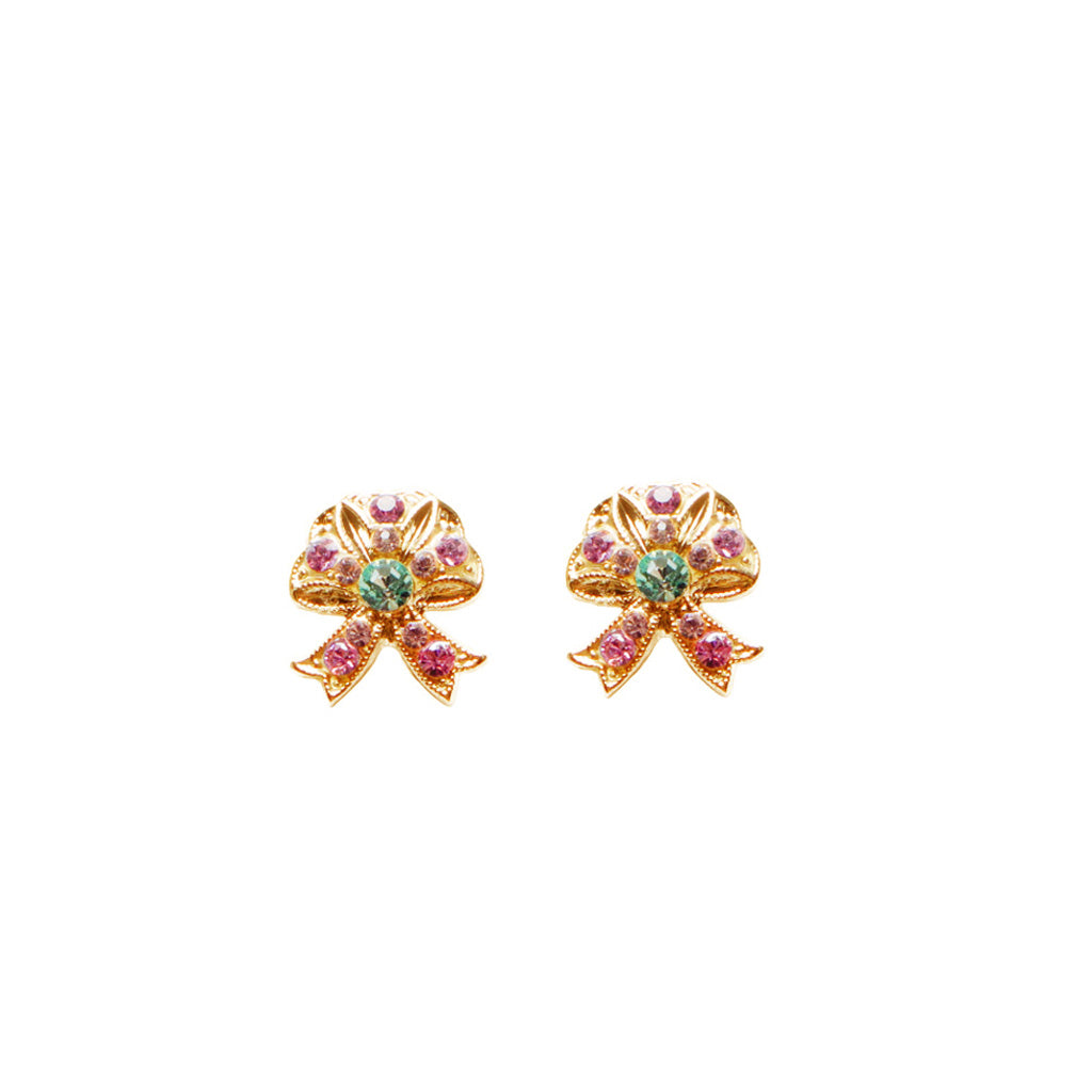 Bow Post Earrings in "Parasol" - Yellow Gold