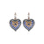 Heart Leverback Earrings in "Indigo Hour" *Custom*