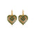 Heart Leverback Earrings in "The Green Room" *Custom*