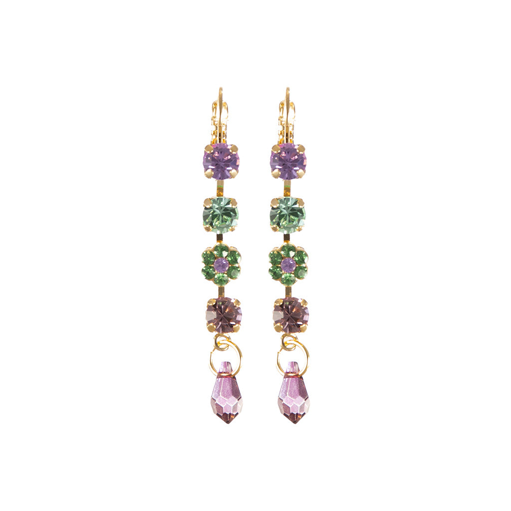 Small Daisy Dangle Leverback Earrings in "Lavender Mist" *Custom*