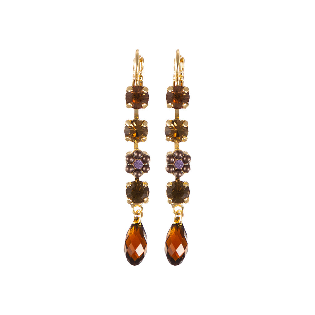 Small Daisy Dangle Earrings in "Cello Solo" *Custom*